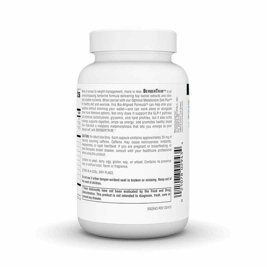 BerberTrim Berberine Diet Vegetarian Capsules, SNN